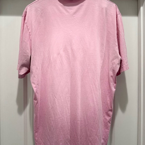 Light Pink Polo Shirt with Textured Fabric and Short Sleeves - Picture 5 of 6